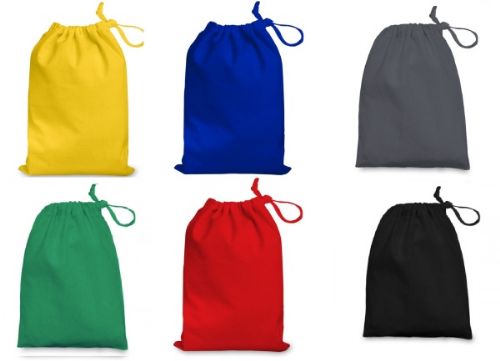 Medium cotton bag with drawstring